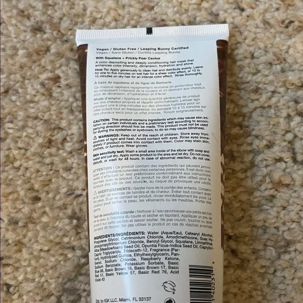 IGK color depositing mask brilliant bronze new